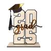 Class of 2025 Graduation Table Sign High School College Graduates Bachelor Hat Wooden Sign with Base Home Graduation Ceremony Party Decoration