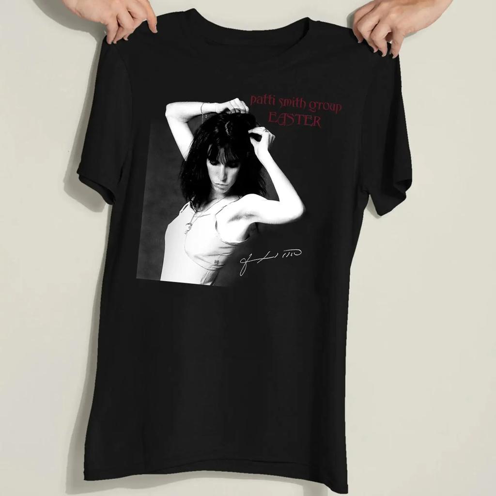 Singer Patti Smith Black T Shirt Size Sml 234xl Vintage Top For Everyday Wear Unisex Fashion Graphic Versatile