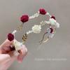 Luxury and Elegant Rose Vine Headwear Accessories Headwear Girls' Metal Flower Hairbands