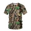Outdoor Jungle Camouflage Summer Kids T-shirt Children 3D Print Tees Boy Girl Loose Round Neck Short Sleeve Tops