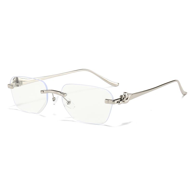 Xiaomi Women Rimless Rectangle Sunglasses UV400 Silver Alloy Temples Multi Color Gradient Fashion Daily Shades