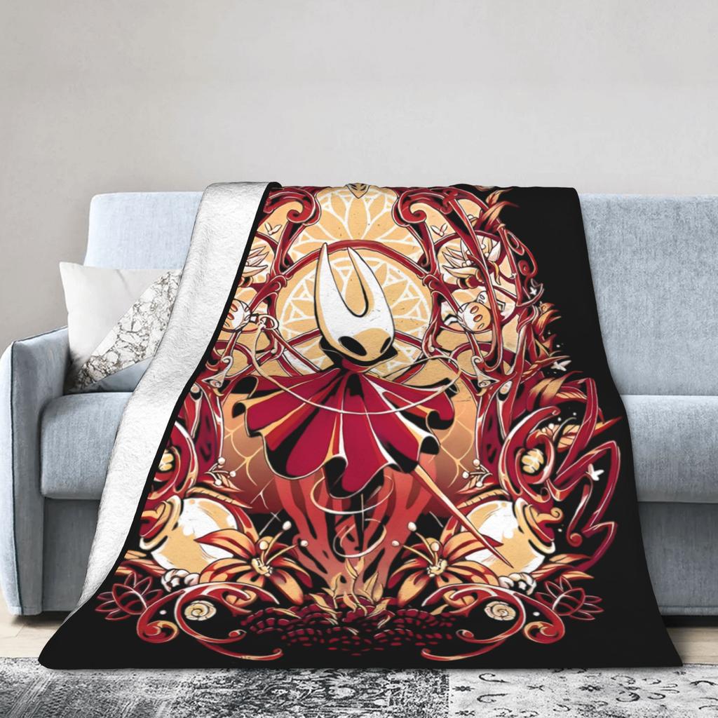 Hornet Hollow Knight Silksong Fashion Blanket Fleece Gothic Indie Game Soft Throw Fashion Blankets for Bedroom Sofa Quilt Portable