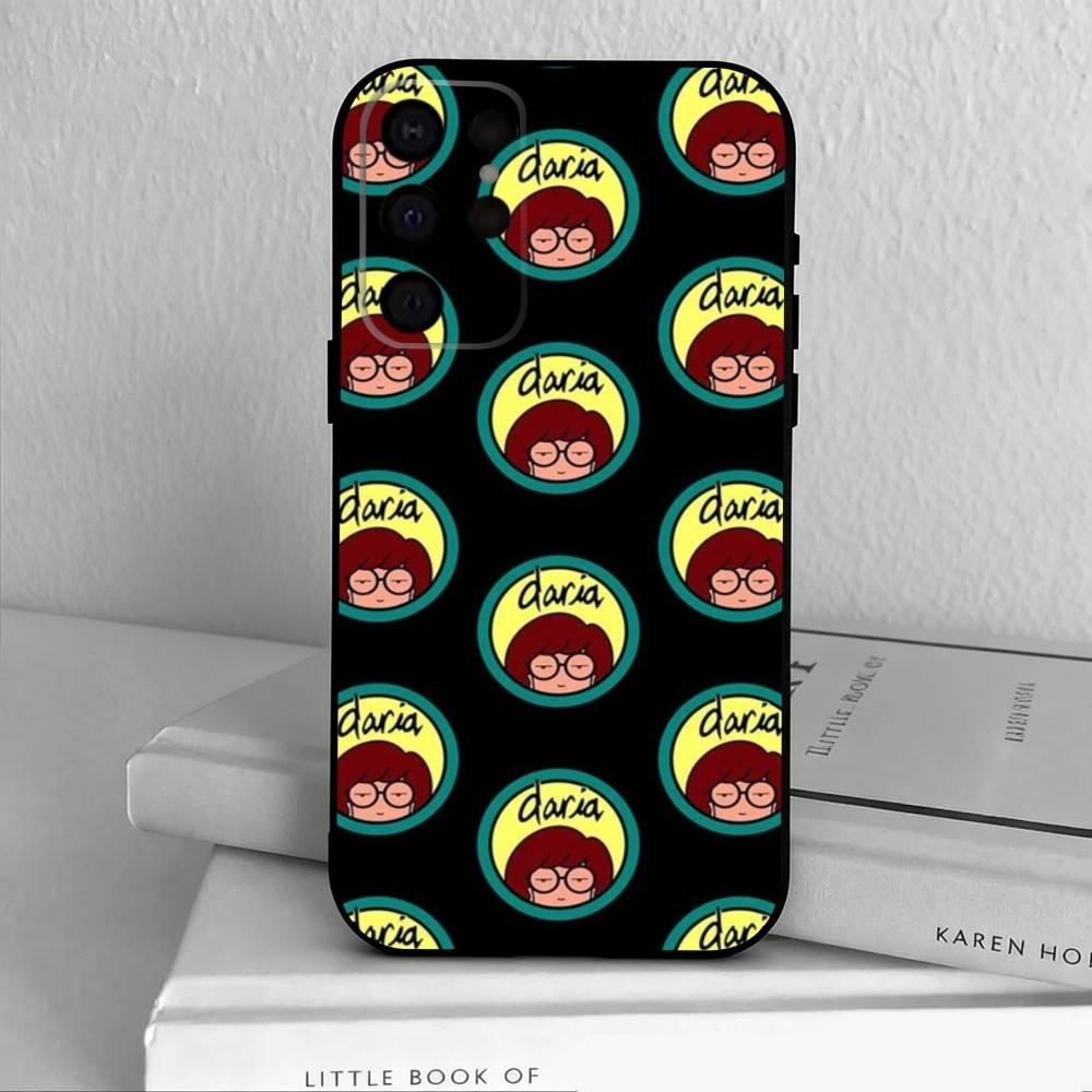 Daria Cool Girl Fashion Phone Case For Samsung S25,24,23,22,30,21,10,9,Ultra,Plus,Lite,FE,4,5 G Soft Black Case