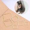 10Pcs 8/10/12/14/16/20/25/30mm Pendant Jewelry Accessories Finding Square Golden Rings for DIY Earrings Making Unique Party Graceful Girls