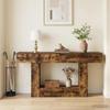 Smoked Oak Console Table 160 x 30 x 74 cm