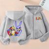 Fashionable Autumn Winter Long Sleeved Fun Cartoon Printed Hoodie Comfortable Warm Pullover Sports Casual Children's Zipper Hoodie