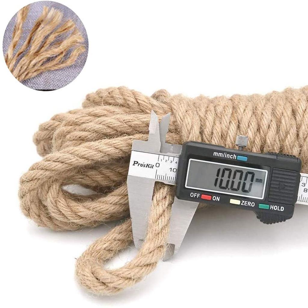 10mm Natural Hemp Rope Tug Of War Rope Household DIY Decorative Rope 10 M