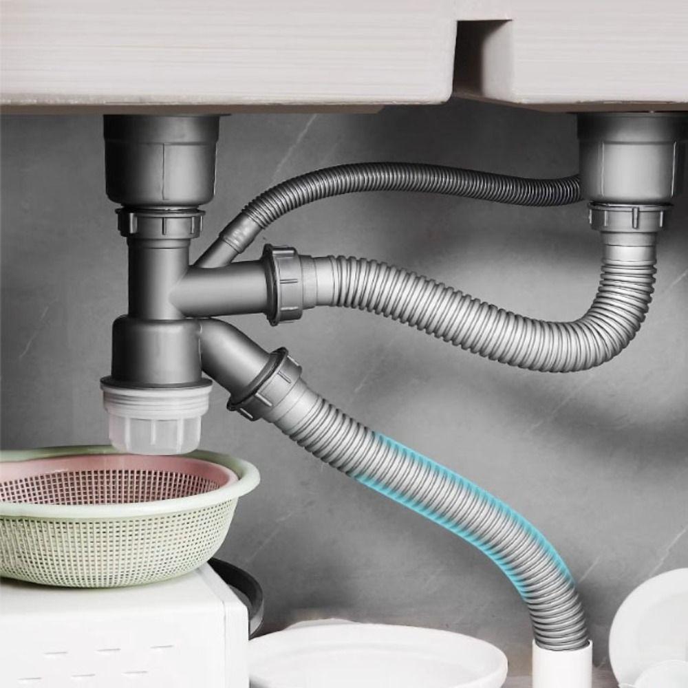 Водонепроницаемый кухонный слив из нержавеющей стали, дезодорирующая сливная труба, кухонная раковина