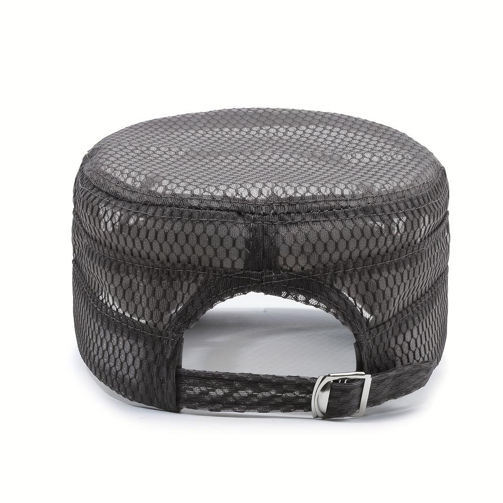 Men Spring Summer Breathable Mesh Baseball Cap Fashion Flat Top Casual Sun Hat Wide Brim Outdoor