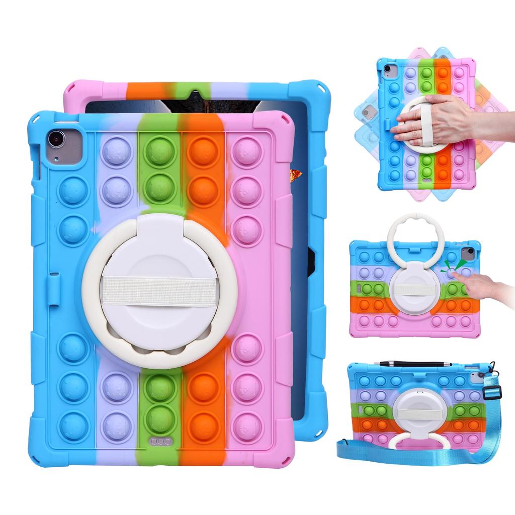 Противоударный чехол для планшета iPad Pro 11 12,9 M2 M1 360, вращающаяся подставка с ремешком на руку, чехол для iPad Air 5 10,9 2022 10th Air 4 2020 Funda