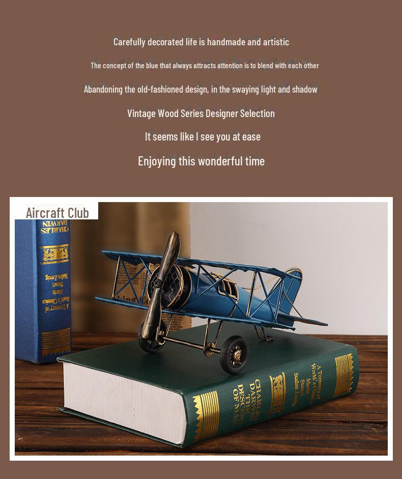 Creative WWII Retro Metal Airplane Model - Office Decoration and Gift