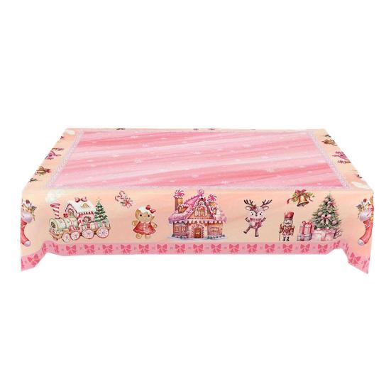 Рождественская скатерть Зимний снеговик Дизайн рождественской елки Венка Прямоугольные скатерти Моющаяся ткань