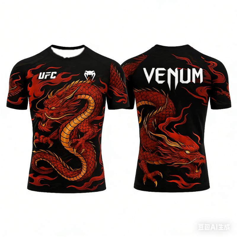 2026 Новый Хит Продаж Футболка для Боксерского Матча UFC Летняя Повседневная Дышащая Спортивная Оверсайз Быстросохнущая С Коротким Рукавом