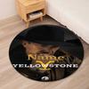 Custom Name Yellowstone Printed Round Rug Carpet Chair Rug Area Rug Entryway Doormats,for Office Chair Living Room Bedroom Kitchen Room.