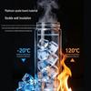 Стеклянная чайная кружка с двойными стенками и заварником из чистого титана Jingdong Zao