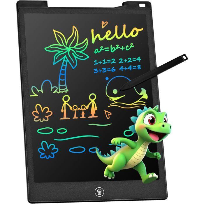 Tablette d'écriture LCD pour enfants - ESTAMPILLE - ESTAMPILLE - 12 pouces - Noir - Effaçable en un clic