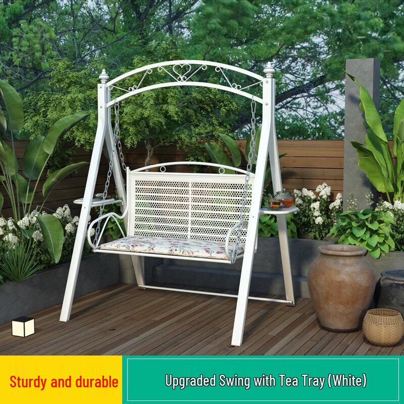 JINGGENG Waterproof Outdoor Double Swing Chair