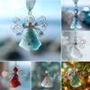 Handmade Sea Glass Angel 2D Ornament, Sea Glass Angel Christmas Ornaments Advent Calendar