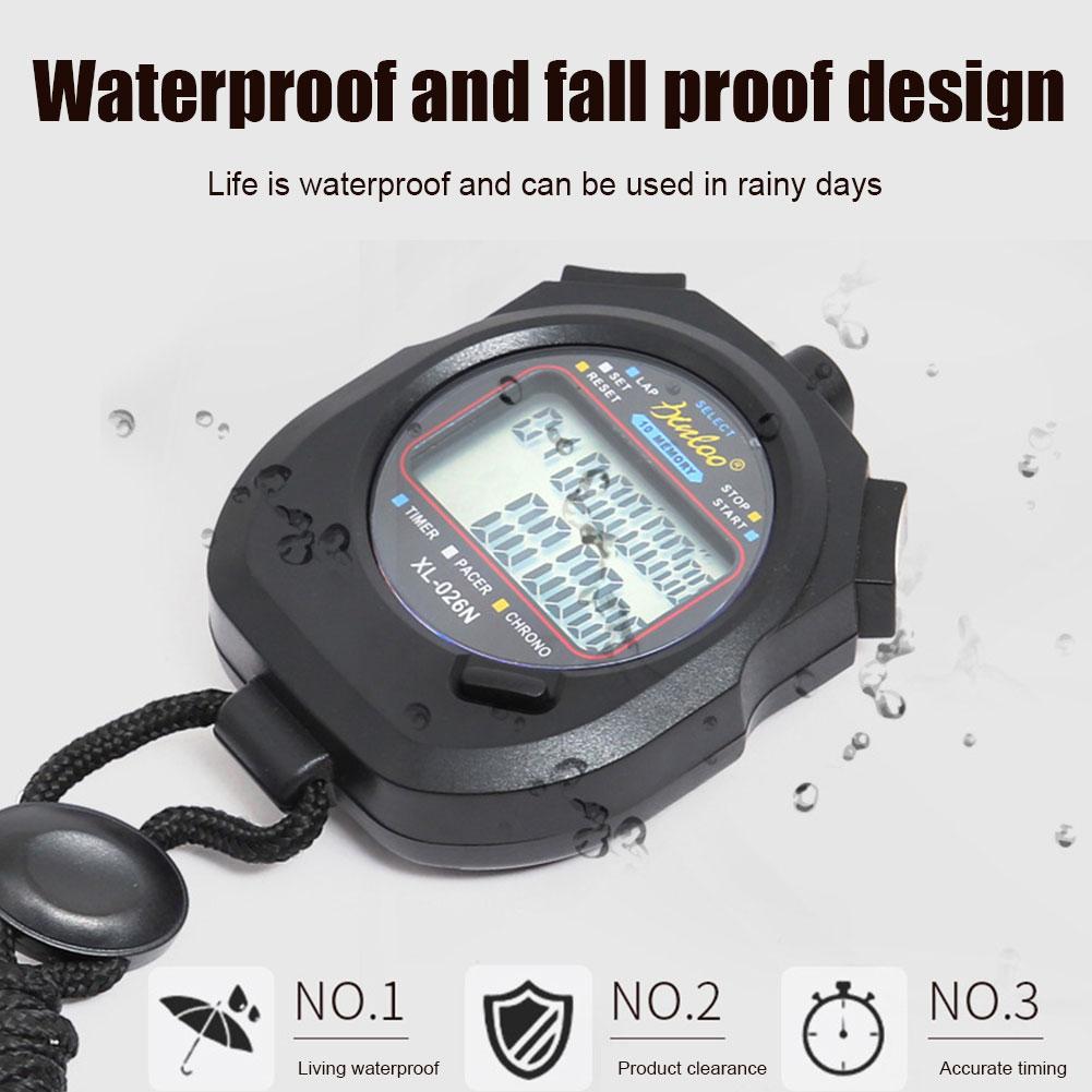 Multi-Function Digital Stopwatch Large Display Countdown Timer Handheld Chronograph for Sports Coaches Swimming Running Training