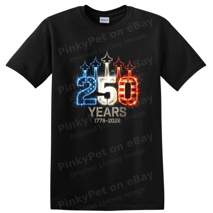 250 Years Anniversary USA Jet Fighters T Shirt Celebrating 1776-2026 Tee