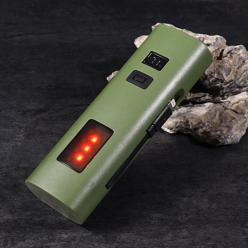Сверхяркий многофункциональный фонарик и Power Bank с боковым сигнальным светом, цифровым дисплеем и креплением для велосипеда