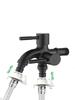 1/2" Double Outlet Faucet for Washing Machine Dual Control Water Tap One in Two Out Bidet Faucet Bathroom Sink Fitting