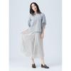[Beams Heart] pants chiffon pleats wide pants ladies LIGHT.BEIGE ONE SIZE