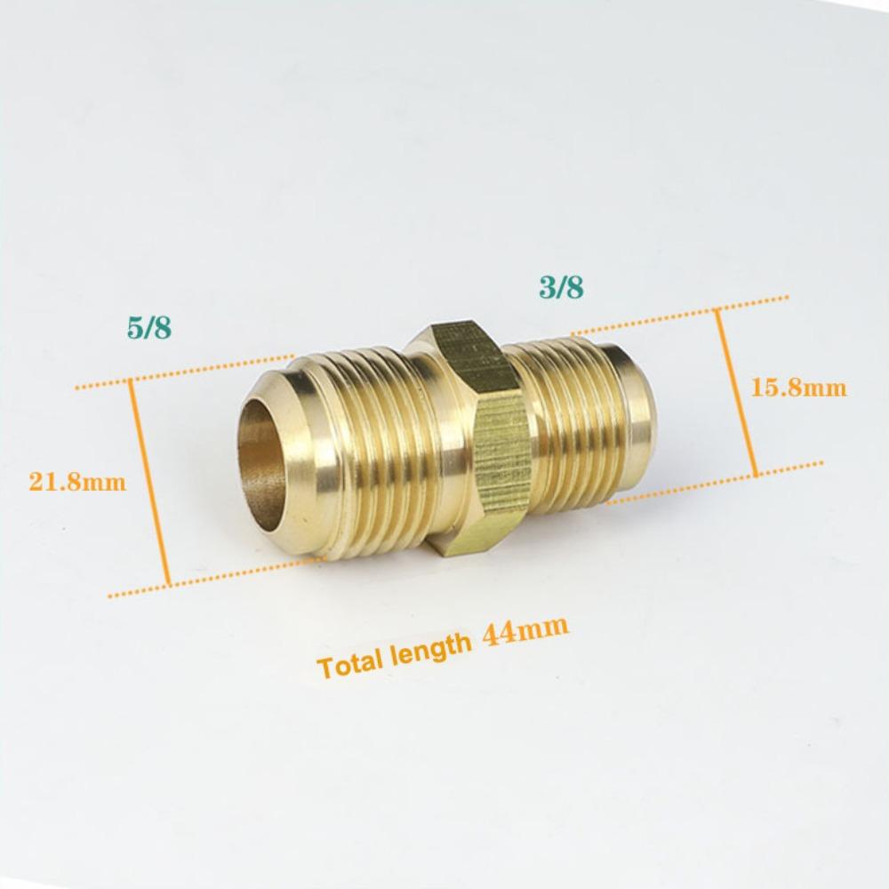 New Male to Male Brass Pipe Fitting Connector 1/4" 3/8"1/2" Straight Flare Connector 5/16" 5/8" 3/4" Union Brass Tube Coupler