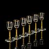 5-65ml Creative Gold Foil Shot Glass Lead-Free Crystal Glass Goblet Vodka Spirits Wine Set Gift Luxury Golden Small Wine Glasses