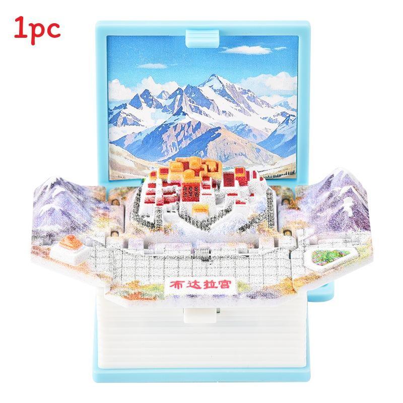 Брелок-брелок 3D Pop-Up Puzzle Book с сценой крепости для снятия стресса и в качестве креативного подарка