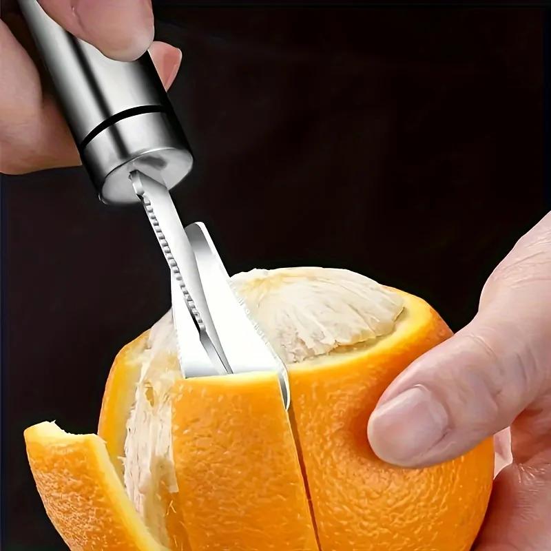 Stainless Steel Orange,Citru Peeler,Simple Lemon Peeler,Creative Cutter,Orange Peeler Tool With Handle,Restaurant Kitchen Gadget