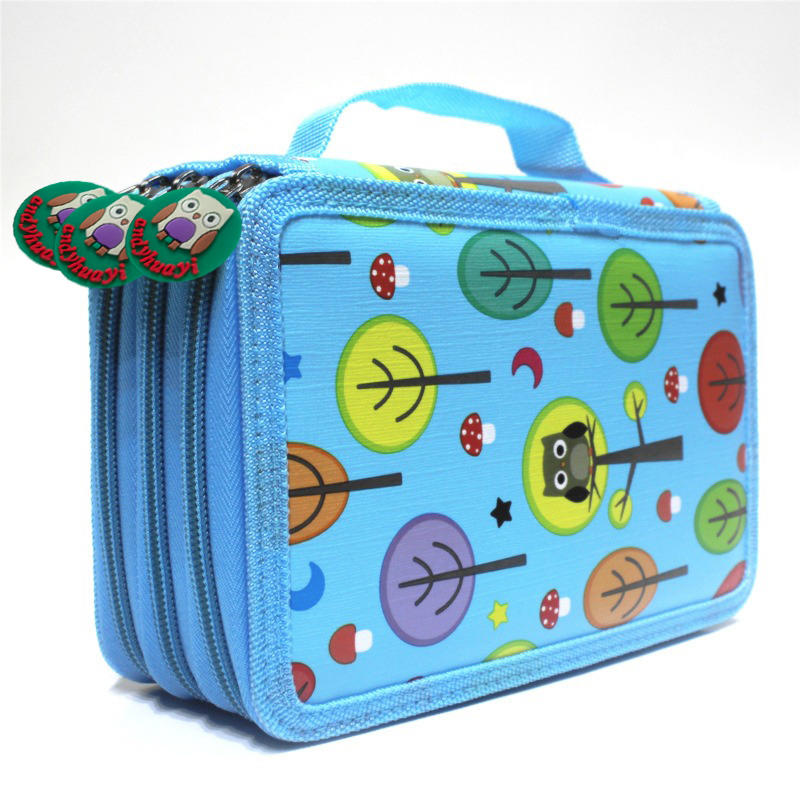 Многосекционный красочный студенческий пенал-бокс для карандашей и маркеров большой вместимости, для эскизов и рисования, для кистей, канцелярский