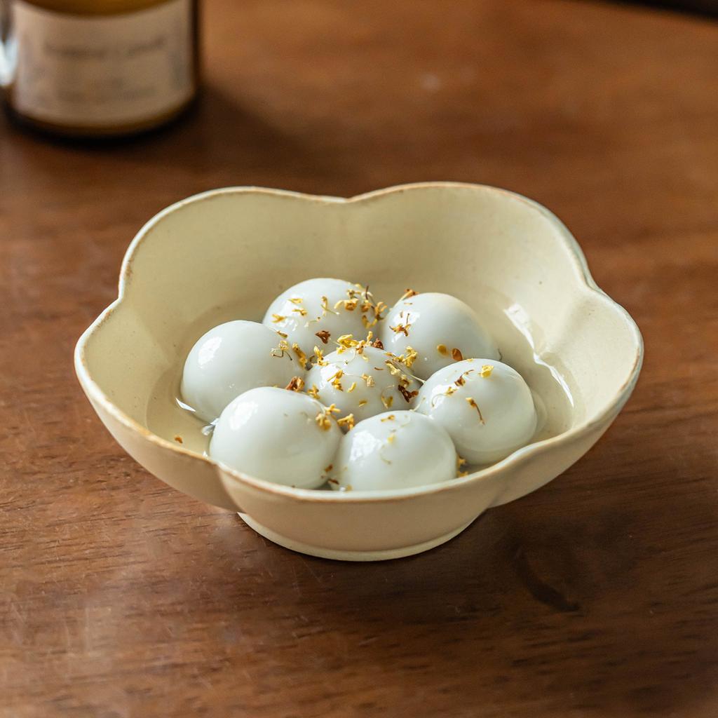 Coarse Pottery Rice Bowl Household Japanese Tableware Ceramic Small Bowl High Value Flower Bowl Commercial Dessert Bowl Personal Bowl