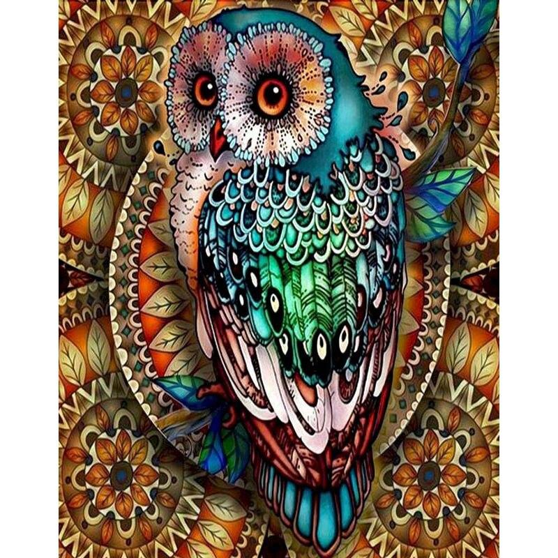 5D Diamond Mosaic Owl Needlework DIY Full Sets Diamond Embroidery Animal Picture Of Rhinestones Home Decor