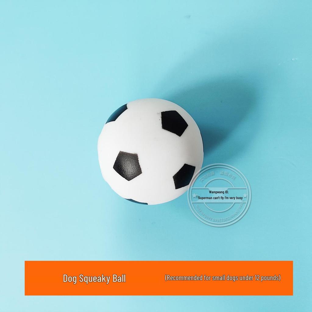 Sounding Football Dog Toy: Bite-Resistant Molar Teething Ball for Small Dogs like Teddy, Bichon Frise, and Pug.