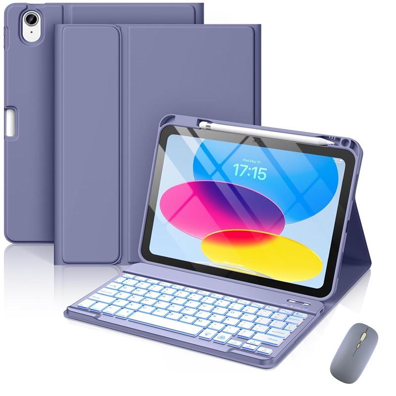 Кожаный чехол с подсветкой и Bluetooth-клавиатурой для iPad Pro 11 - 7 цветов, совместим с Air 13, защитный корпус для планшетов 10.2 Gen