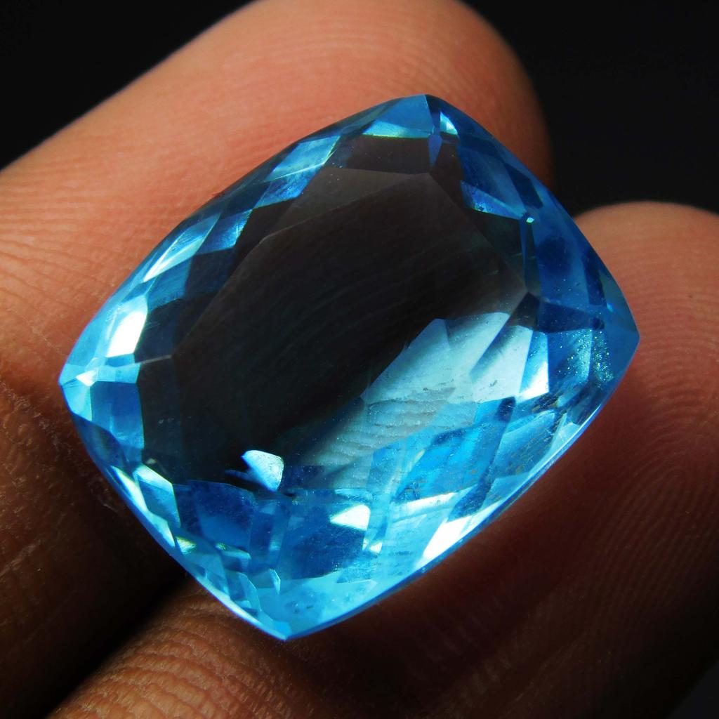 13 Ct A++ Natural Cushion Cut Ocean Blue Aquamarine Loose Gemstone