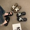 Silver Slippers Women's Summer Outer Wear 2025 New Trendy Retro Small Man Thick Bottom Heightening Korean Cool Slippers
