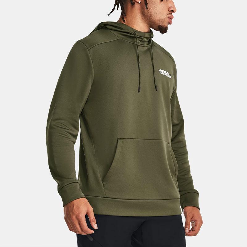Under Armour Fleece Graphic Print Hoodie Men Tops Green 1379745-390
