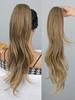 Synthetic Long Curly Layered Wavy Drawstring Pony Tail 24-inch For Women Heat Resistant Fake Hair