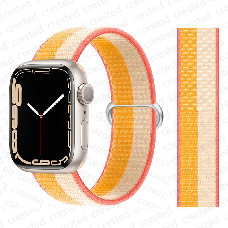 2 шт. Ремешки Для Apple Watch Band 44 мм 40 мм 45 мм 46 мм 42 мм 49 мм 41 мм Нейлоновый петлевой браслет iwatch Серия 10 9 8 7 6 5 3 se ultra 2