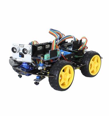 Arduino Комплект Умной Машинки Следование Линии Ультразвуковое Обнаружение Препятствий Набор Робота Мейкера 4WD