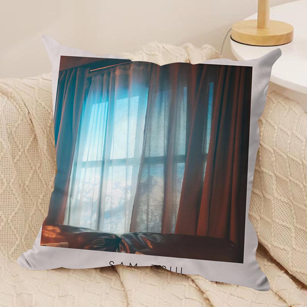 Singer Hot S-Sam Tsui Cushion Cover Soft Plush Fabric Double-Sided Printed Sofa Cushion Cover for All Seasons Home Decor Gift