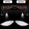 2pcs Angel Wings Door Welcome Lights  Projector LED Shadow Lights Lamp Car Accessories For Universal Vehicle Models Wireless