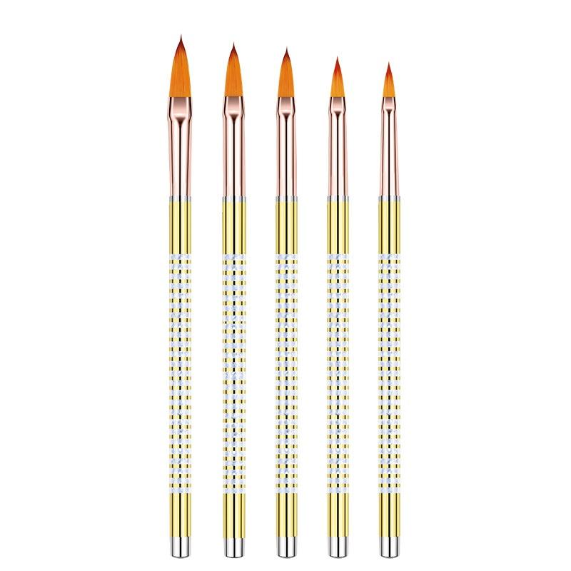 5 Pcs Nails Art Dotting Pen Nails Brushes For Nails Art Accessories Tools Kits Nail Supplies For Professionals Manicure Set