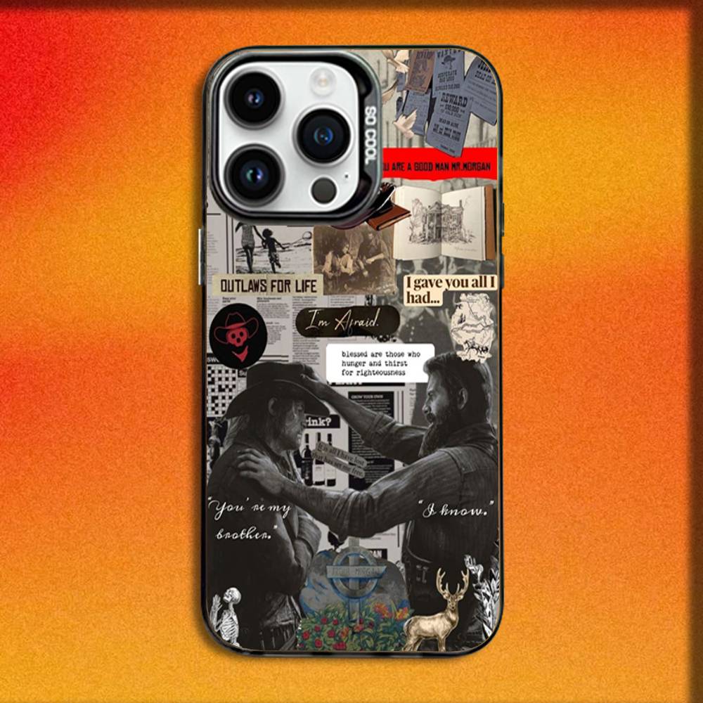 Чехол для телефона Red Dead R-Redemption Morgan для iPhone 16,15,14,13,12,11,Mini,Pro,E,MAX Черный Конфетный Матовый Ударопрочный Чехол