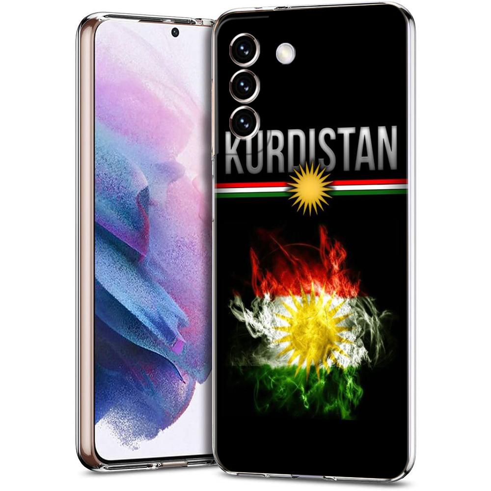 Чехол для телефона с флагом Курдистана для Samsung Galaxy S23 S20 FE S22 S21 Ultra M21 M22 M32 S10 S10E S9 S8 Plus 5G Прозрачный корпус
