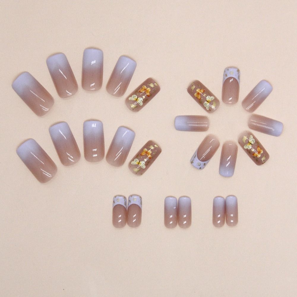 Aurora French Fake Nials French Press On Nails Fashion False Nails DIY