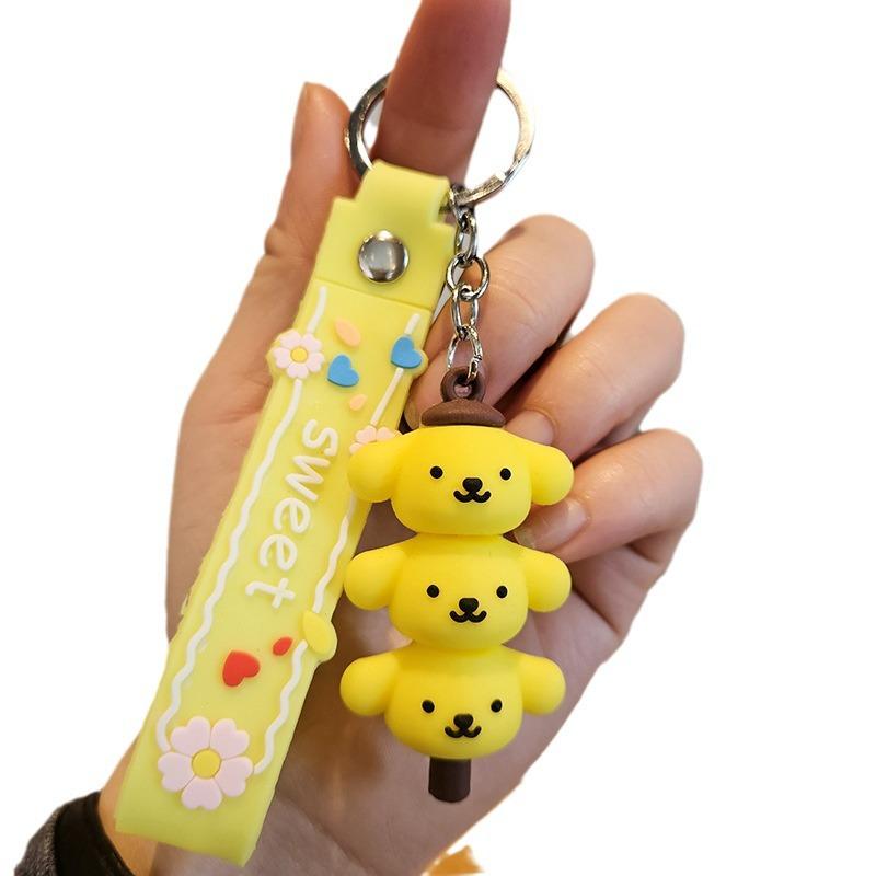 Брелок Yugui Dog Stacked Le Милый Мультяшный Мелодия Пудинг Дог ПВХ Кукла Подвеска для Сумки