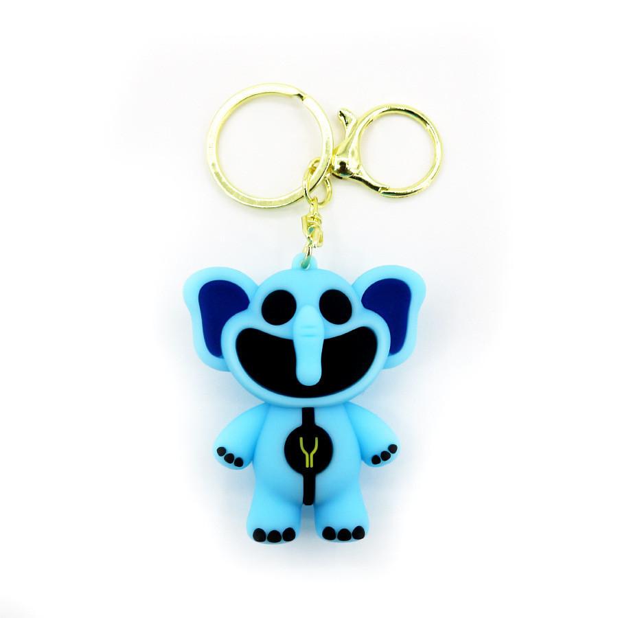 Smilingcritters Bobi Game Time 3 Cute Animal Keychain Big Mouth Monster Pendant Purple